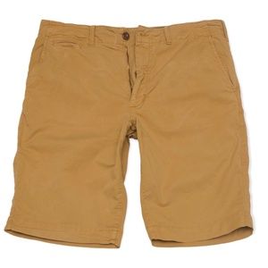 American Eagle Mens Extreme Flex Longer Length Beige Khaki Chino Shorts Size 33